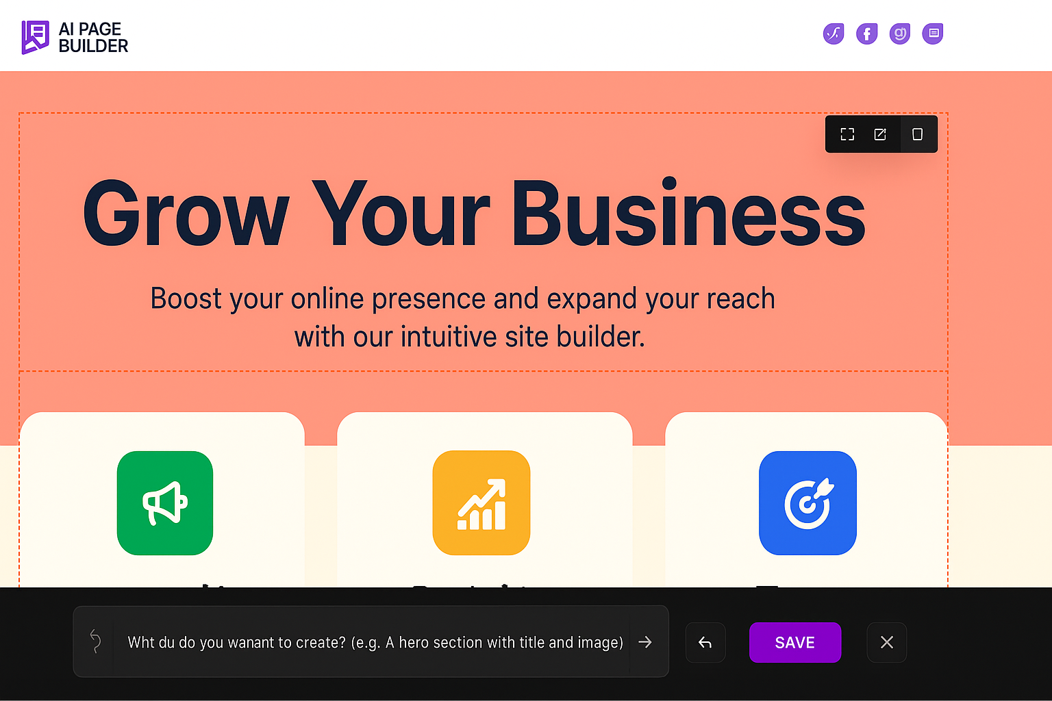 AI Page Builder Dashboard